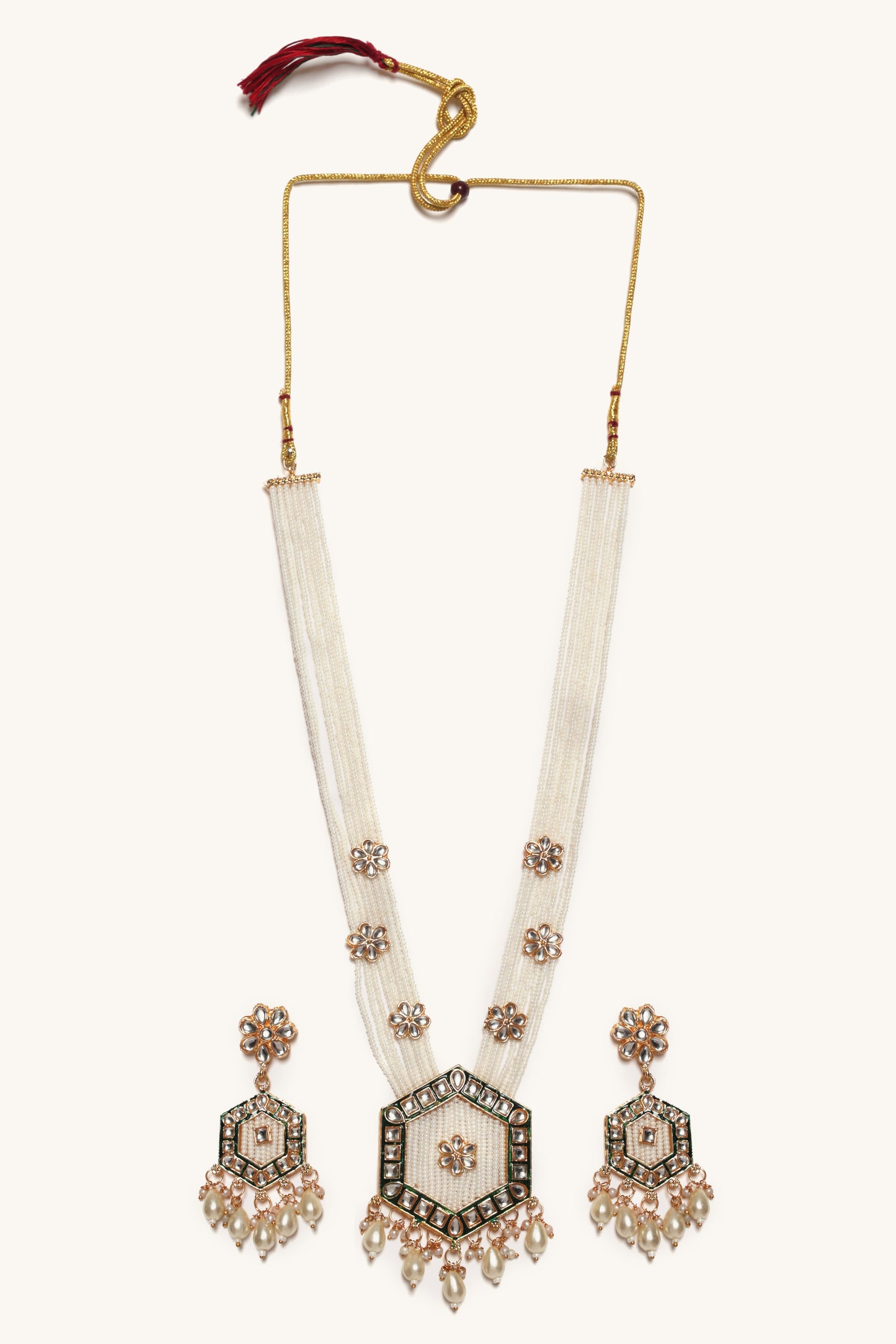 Meherbaan Pearl Necklace Set