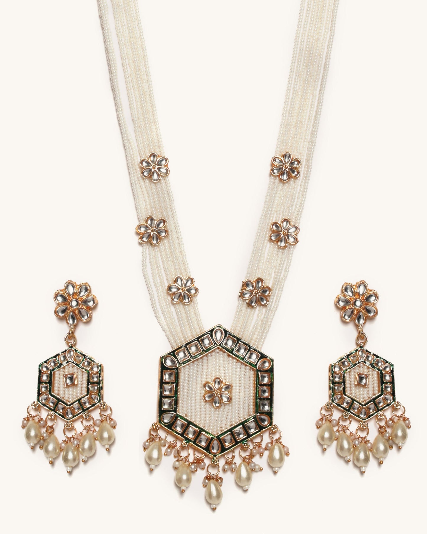 Meherbaan Pearl Necklace Set