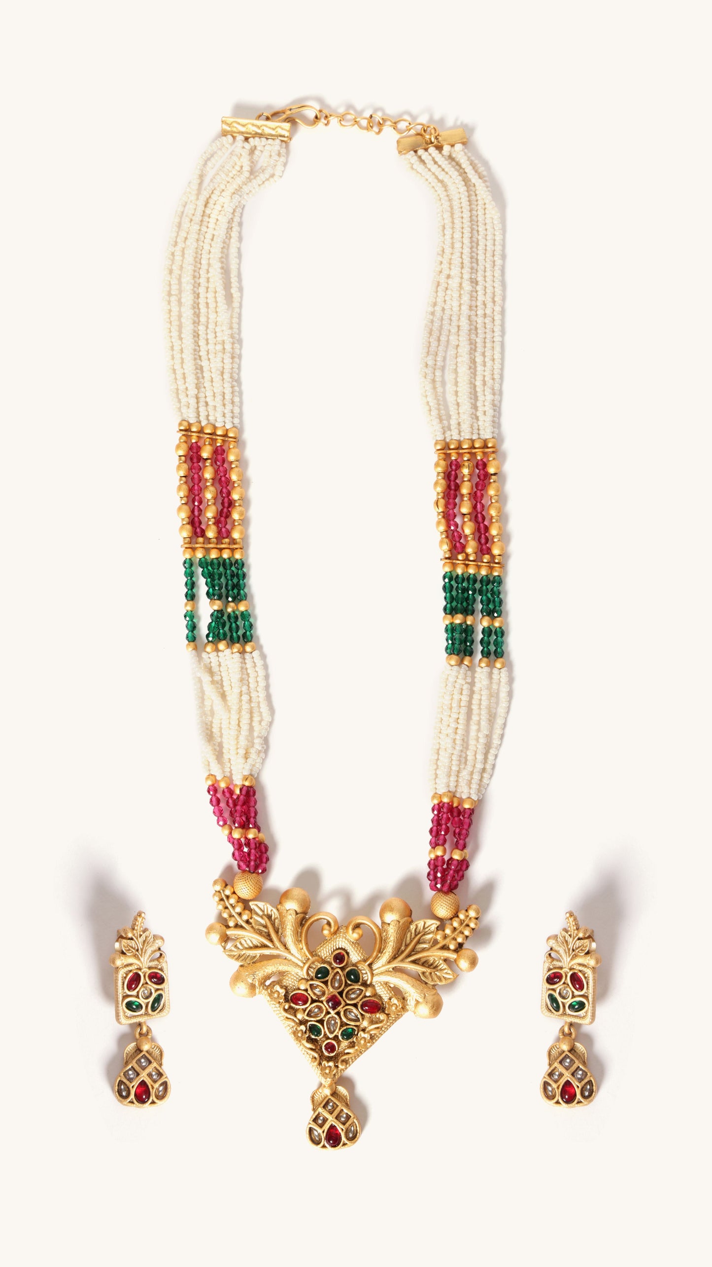Zarpar Pearl Polki Set