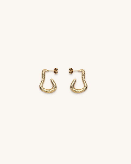 Twist Charm Hoops